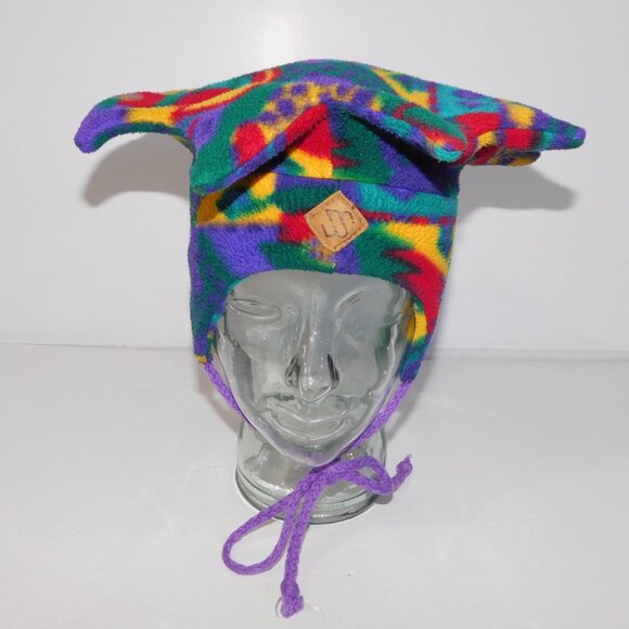 VTG Merkley Headgear Multicolour Fleece Jester Winter Snowboarding Ski Hat S - Picture 15 of 16